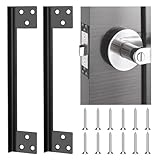 2-Pack Door Latch Guard Plate, Heavy Duty Stainless Steel Outswing Door Security Protector, Upgraded 7 Inch Latch Guard Plate Cover for Block Access Door Lock Protector