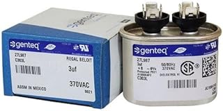(2-Pack) Replacement for GE Genteq - 3 uF MFD x 370 VAC Capcom Capacitor Oval # C303L / 27L987