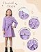 Girls Fall Dresses Toddler Purple Long Sleeve Dress Button Up Casual Playwear Outfits Kids Fashion Gifts Set Winter 5t 6t Girls Clothes