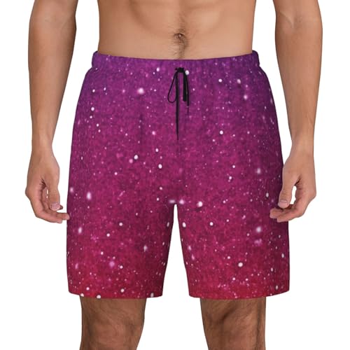 Short de bain respirant à paillettes élégant pour homme actif en vacances