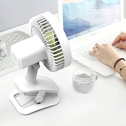 Ventilador oscilante USB portátil con linterna LED integrada 7