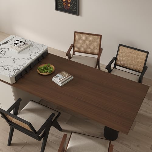 JSEVEM 16"×118" Dark Brown Wood Grain Contact Paper Walnut Peel and Stick Wallpaper Self Adhesive Removable Vinyl Wrap Thick Waterproof Wall Paper for Countertops Kitchen Cabinet Shelf Table by JSEVEM - Used condition - Image 2