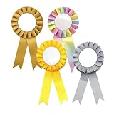 ZORVYN Juego de 4 ramilletes de Colores, Divertido Juego de competición Ecuestre, Medalla de campeón, Cinta arcoíris, Accesorios ecuestres
