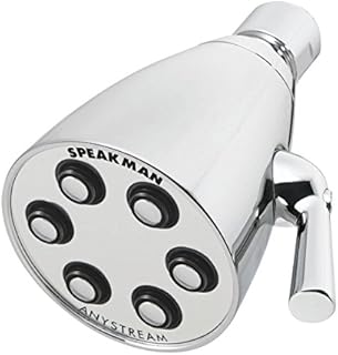 Speakman S-2252 Signature Icon Anystream Adjustable High Pressure Shower Head-1.75 GPM Solid Brass Replacement Bathroom Showerhead, Polished Chrome, 2.5