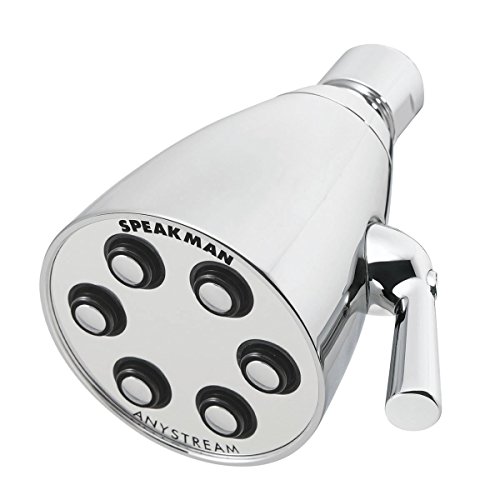 Speakman, Satin S-2252-AB-E2 Signature Brass Icon Anystream Adjustable Shower Head, 2.0 GPM by Speakman - Used condition - US$119.26