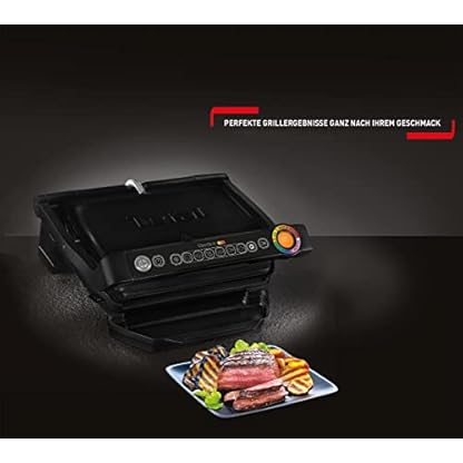 Tefal OptiGrill Kontaktgrill, 6 automatische Programme, Garstufenanzeige, passt Temperatur und Grillzyklus ans Grillgut an, abnehmbare Platten, manueller Modus, Elektrogrill, schwarz, GC705816 – Bild 8