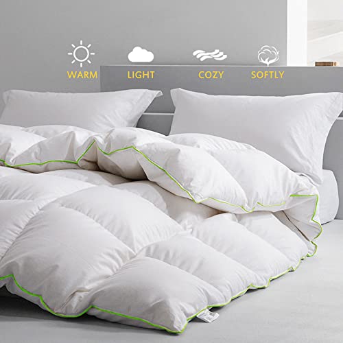 Kasentex Luxurious Down Comforter California King With Corner Tabs, Winter Warmth Baffle Box Design Duvet Insert, Cozy Soft Modal-Blend Shell, 750 Fill Power, Heavyweight Bedding(96 * 106", White) #TOP5