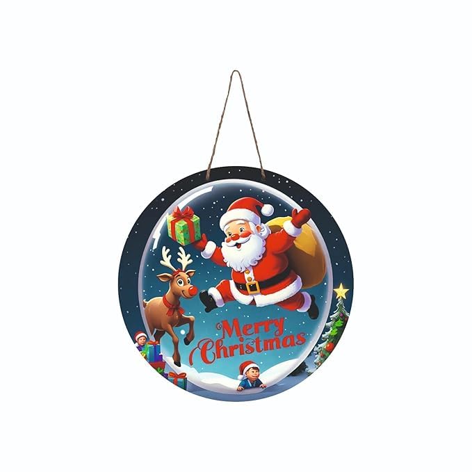 Décorations de Noël Père Noël avec articles cadeaux suspendus
