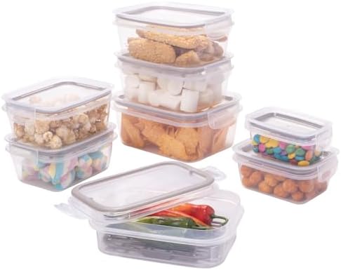 Conjunto de Potes Herméticos Trava Mais Plasútil 8 Peças