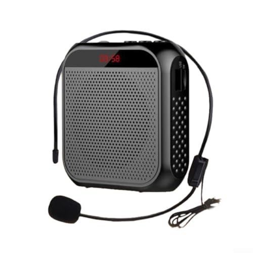 Hosrivae Voix portable avec sortie de 5 W et batterie de 2200 mAh, son haute fidélité, réduction du bruit, pour enseignants, guides touristiques, conférences et (noir)