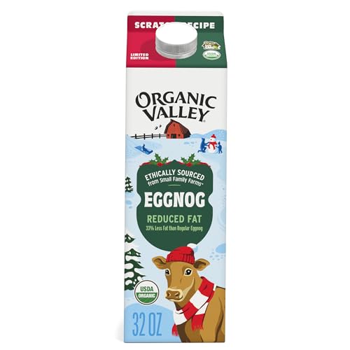 ORGANIC VALLEY Organic Reduced Fat Eggnog, 1 QT