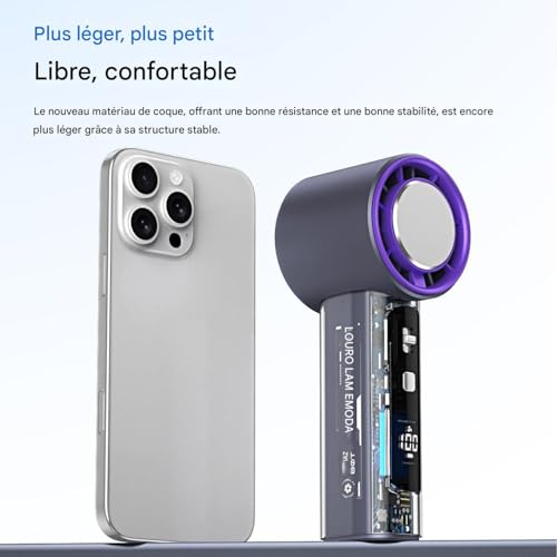Ventilateur de poche LED à 100 vitesses réglables pour camping - 6