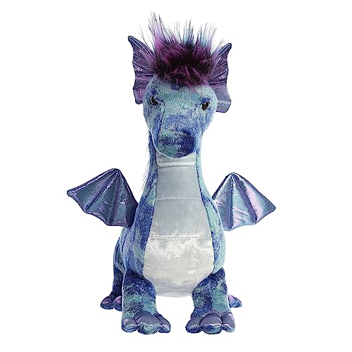 Aurora® Exquisite Luxe Boutique™ Zion Dragon™ Stuffed Animal - Luxurious Elegance - Sensory Delight - Blue 14.5 Inches by Aurora - Image 2