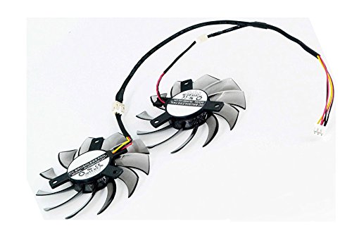 2 Pcs/lot DC 12V 0.25A 74mm Compatible For PLD08010S12H Graphics Card Fan