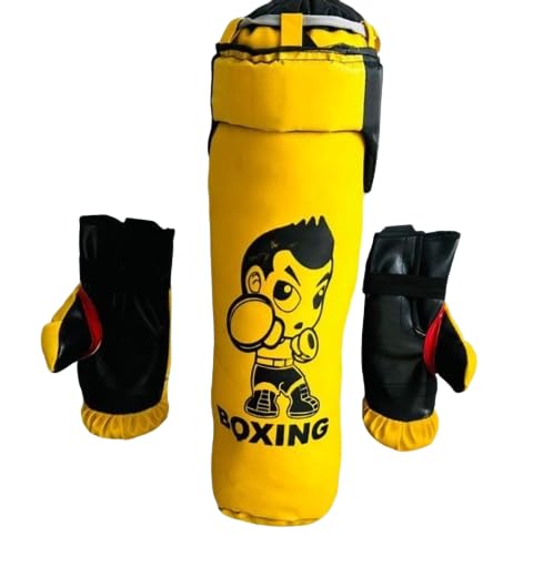 KAIRON Sports Kids Boxing Kit Set, Punching Bag, Head Guard, 2 Boxing Gloves, 3 to 10 Years (Yellow) (B0DF31GQGD) Amazon Price History, Amazon Price Tracker