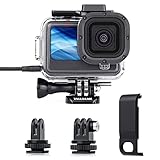 YALLSAME Skeleton Case Side Open Housing for GoPro Hero 10 9 Black with Metal Battery Cover Side...