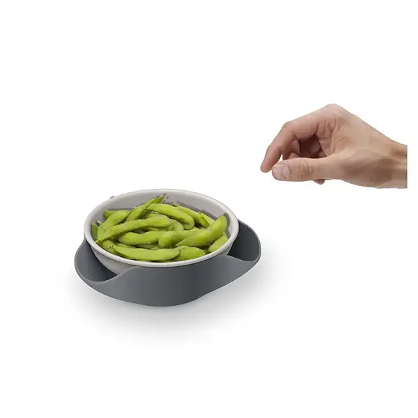 Joseph Joseph Double Dish Pistachio and Snack Serving bowl with Food Waste Compartment, BPA-Free - Grey 6