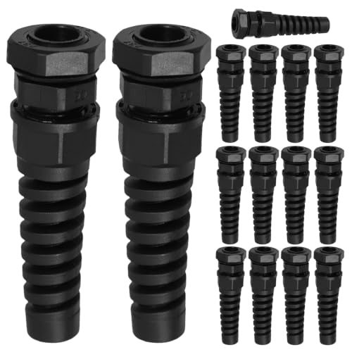 Prensaestopas de nailon conector espiral impermeable para cables de 3 a 6.5 mm Zerodeko 15 unidades
