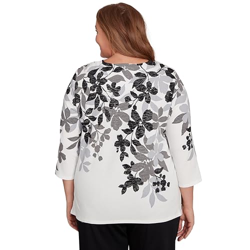 Shadow Leaf Three Quarter Sleeve Top2