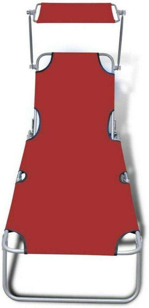 LKOP Folding Outdoor Reclining Lounge Chair Beach Sun Patio Chaise Pool Lawn Lounger, Red Patio-dining-chairs Patio furniture Outdoor furniture Patio chairs Patio furniture set Patio decor Patio