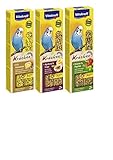 Vitakraft- Kräcker 3St. Vogel für Sittiche je 1x Kräuter + Paprika, Ei + Grassamen, und Aprikose + Feige WS (36,06 € /kg)