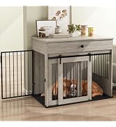 犬用品 中大型犬用ペットケージ スライドドア付き家具調