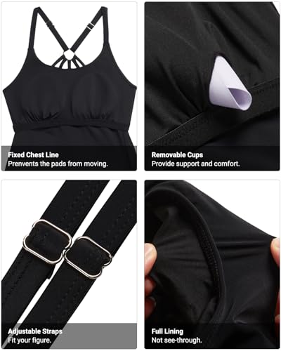 Holipick Womens Tankini Swim Top Only Tankini Bathing Suit Tops No Bottom4