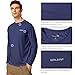 baleaf Men's Long Sleeve Swim Shirts Rash Guard UV Sun Protection SPF T-Shirts UPF 50+ Quick Dry Swimming Fishing Bluish Violet Size L