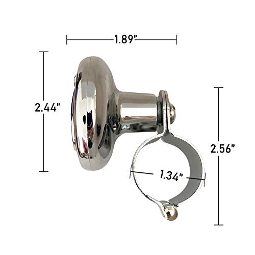 Gvbest Car Steering Wheel Spinner Knob Universal Suicide Steering Wheel Power Handle Steering Assistive Ball (Wood Grain&Silver)