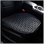 NHHC Car Seat Cushion,Driver Seat Cushion with Comfort Memory Foam,Non-Slip Rubber Bottom and Storage Pocket,Fit for Car Truck and Office Chair or Home (Black)