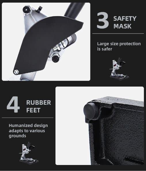 Image of Angle Grinder Stand Base Compatible For 100-125 Cutter Angle Grinder Power Tool Accessory (Material : Cast Iron Base, Type : Angle Grinder Stand, Compatible : 100mm /125mm)