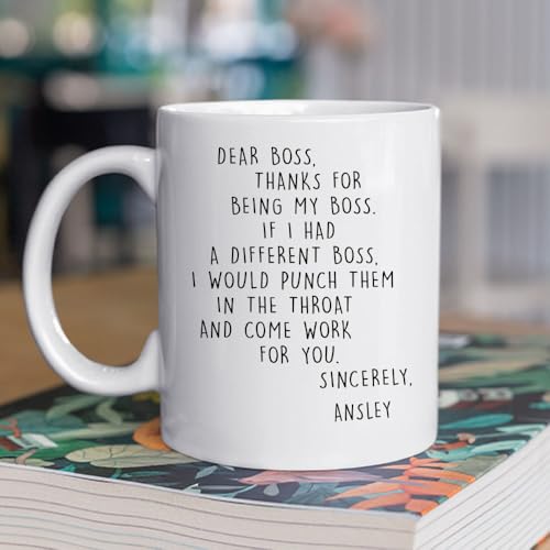 Taza para café Wrappiness Dear Boss, cerámica blanca miniatura 5