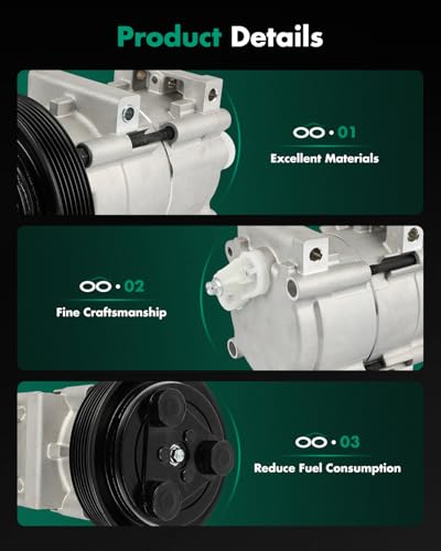 Image of SCITOO AC Compressor for Ford for Ranger 2.5L 1998 1999 2000 2001 | Fast Cooling, Ultra Low Noise (≤72 dB) Air Conditioner Compressor for Summer, with Clutch, F8FH-19D629EA YCC-192 ZZM261450