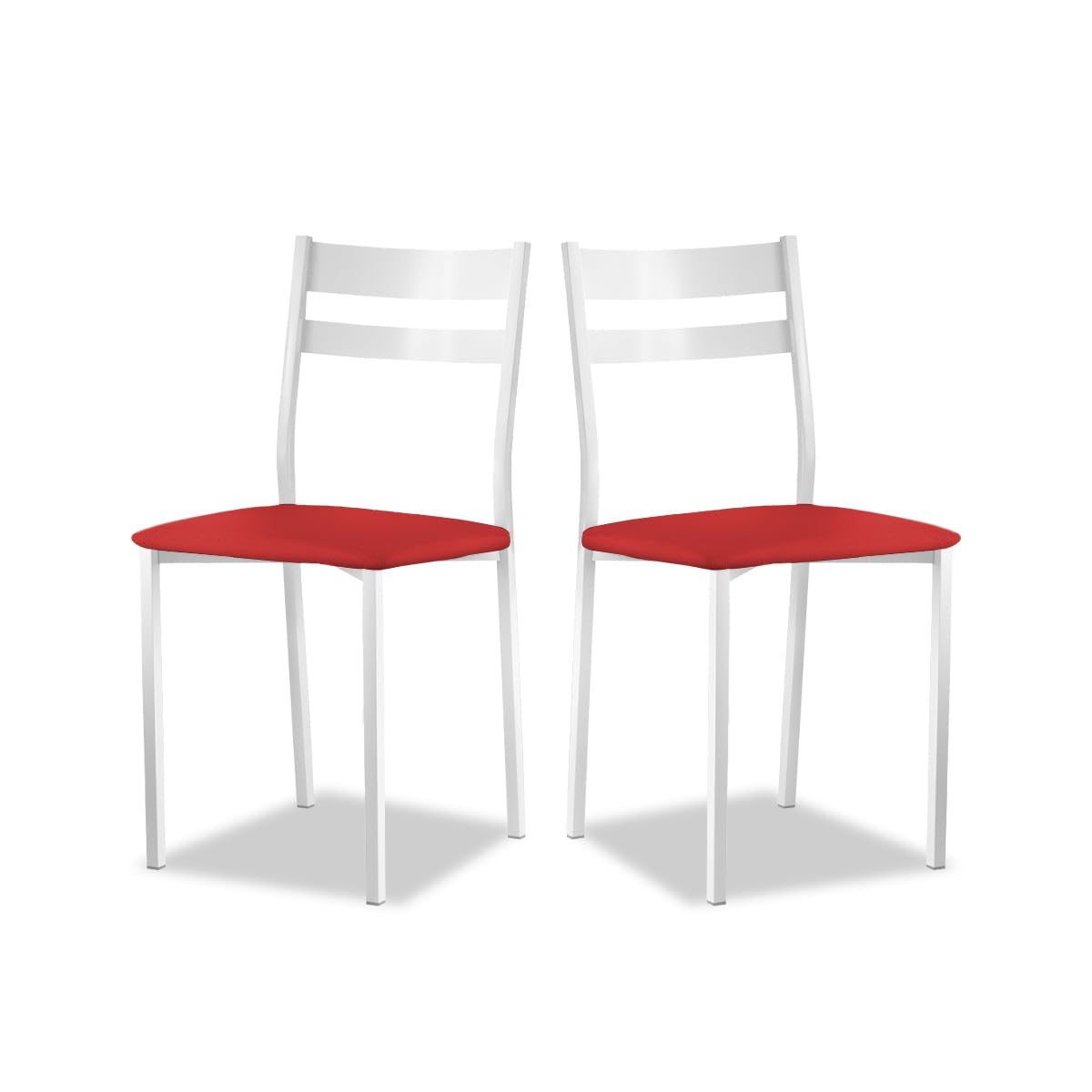 Astimesa - Silla de Comedor o Cocina de Metal Blanca - Asiento Polipiel en Color Azul - 2 Unidades - 38 cm (Ancho) x 45 cm (Alto Asiento) x 85 cm (Alto Total) x 40 cm (Fondo) — view 27