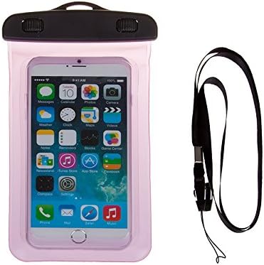 Waterproof Underwater Dry Case Pouch Bag for iPhone 6 Plus, iPhone 6, Samsung Note 2, Samsung Note 3. Suitable for Swimming, Biking, Hiking, Skiing, Fishing, Kayaking and Other Outdoor Activities and Travels - IPX8 Certified, Safe & Reliable (Pink)