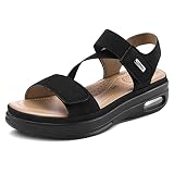 Picture of mysoft Women's Summer Walking Sandals Air Cushion Support Platform Ankle Strap Shoes Comfortable Casual Wedge Sandals