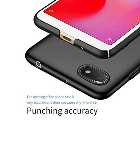 Image of Mobile Back Cover Case for Xiaomi Redmi 6A (Silicone Case|CameraProtection|Black SC1510)