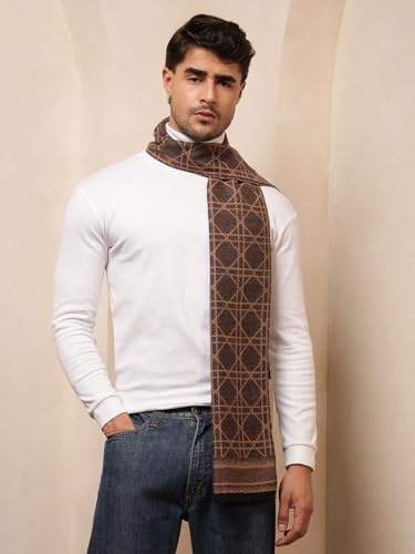 Image of Ravaiyaa - Attitude is everything Men's Reversible Stripe Pattern Winter Wool Scarf, Muffler 72 inchx12 inch Inch