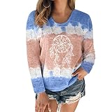 T-Shirt à Manches Courtes Ample à col Rond et à la Mode pour Femmes imprimé de Timbres Chemise Longue Tunique Grande Taille