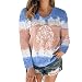 Wokee T-Shirt à Manches Courtes Ample à col Rond et à la Mode pour Femmes imprimé de Timbres Kee0712-01