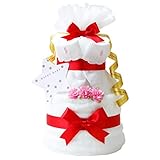 おむつケーキ研究所 ラルフローレン おむつケーキ 出産祝い 今治タオル オーガニックコットン 2段 男の子 女の子 名入れ刺繍 ギフトセット ホワイト ダイパーケーキ ベビー ソックス 0～6か月(約7～10cm) ムーニーテープタイプＳサイズ