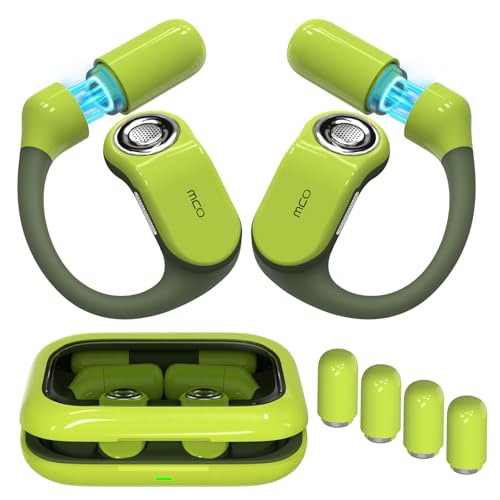 OJW Open Ear Headphones, Unlimited Power Earphones with Case & Replaceable Battery, OWS Bluetooth 5.4 Wireless Headphone with Mic, IPX7 Waterproof Headset for Sports, Compatible with iPhone & Android