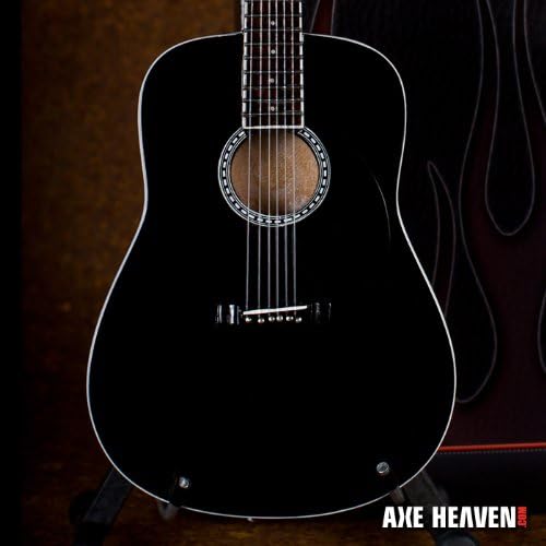 Classic Black Miniature Acoustic Guitar Replica Collectible