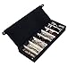 Moldiy Sunglasses Storage Boxes, Black Suede Fabric Sunglass Display Box,Eyeglasses Eyewear Organizer Display Storage Case - 8 Slots