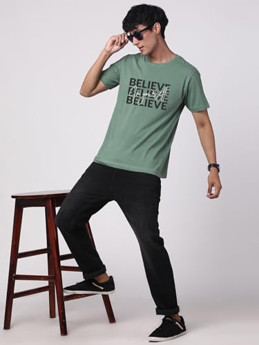 Image of ADRO Tshirt for Men | Printed T Shirt for Men | 100% Cotton Regular Fit T-Shirt |Printed T Shirt