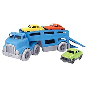 Green Toys Car Carrier, Blue – Pretend Play, Motor Skills, Kids Toy Vehicle. No BPA, phthalates, PVC. Dishwasher Safe, Recycled Plastic, Made in USA.
