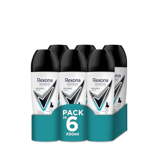 Miniatura 7 de Rexona Advanced Protection Desodorante antitranspirante Roll-On para Mujer INVISIBLE AQUA 72h 50 ML x6