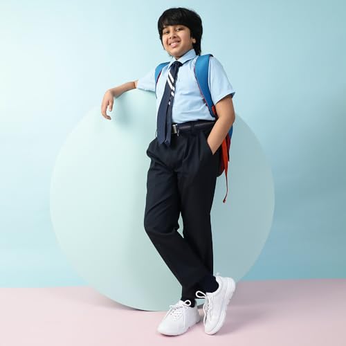 Image of Liberty SCHLSTAR-L Lacing Uniform Shoes for Boys & Girls with PU & EVA Sole | Quick-Wear Elastic Laces | Comfortable Footbed | Stylish, Modern Design