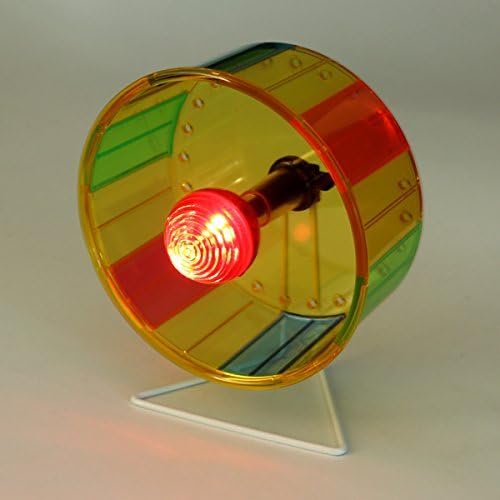 SAM162 Hamster Running Spinner Mouse Flashing Mute Lighting Wheel Pet Toy