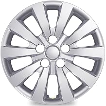 4-Pack Hubcaps Compatible with Nissan Leaf 2011-2025, Sentra 2013-2019, 16 inch 16" Steel Wheel, Wheel Covers Skins, Snap On Tire Cover Replacement Silver Color